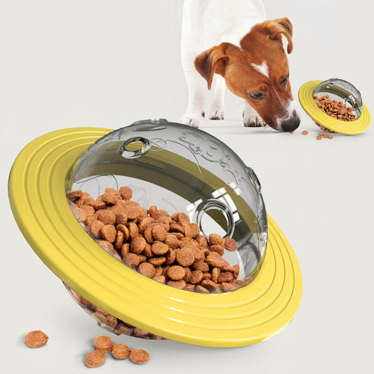 3-in-1 Treat Dispensing Flying Disc Chew Toy for Medium to Large Dogs, Fetch and Puzzle