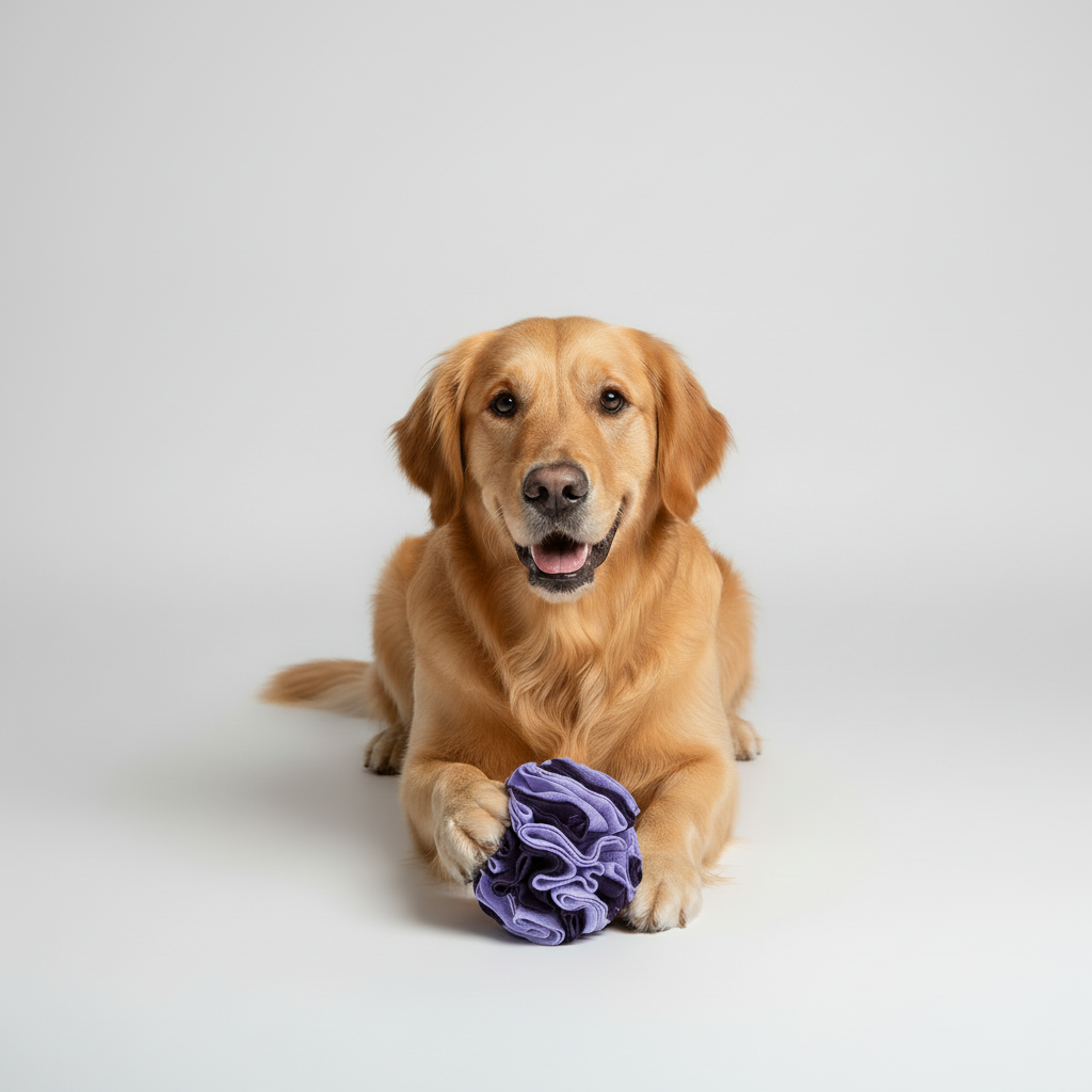 Snuffle Ball Treat Toy for Dogs & Cats, Soft Fleece Foraging Ball, Machine Washable