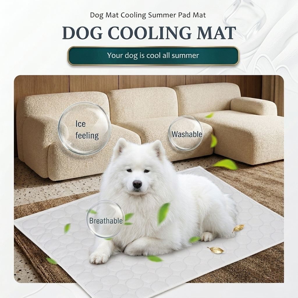 Cooling Dog Bed Mat for Hot Weather, Lightweight and Portable, Sizes XS to XXL