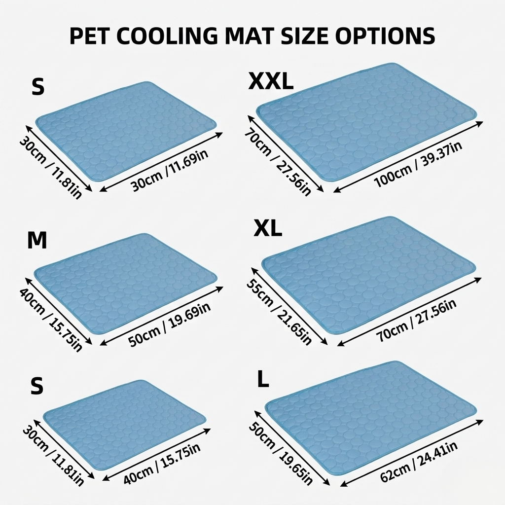 Cooling Dog Bed Mat for Hot Weather, Lightweight and Portable, Sizes XS to XXL