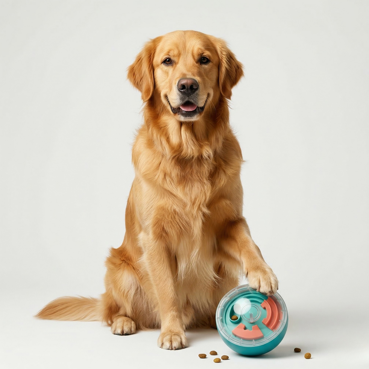 Clear Treat Dispensing Dog Ball for Small to Medium Dogs, BPA-Free, 8.5 cm