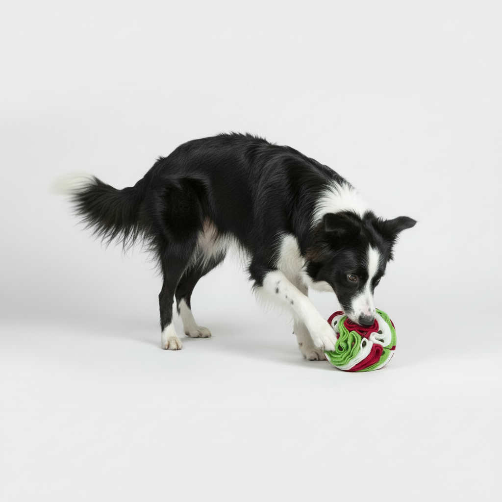 Snuffle Ball Treat Toy for Dogs & Cats, Soft Fleece Foraging Ball, Machine Washable