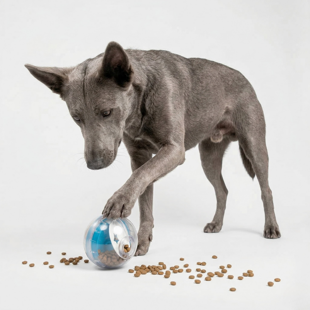 Clear Treat Dispensing Dog Ball for Small to Medium Dogs, BPA-Free, 8.5 cm