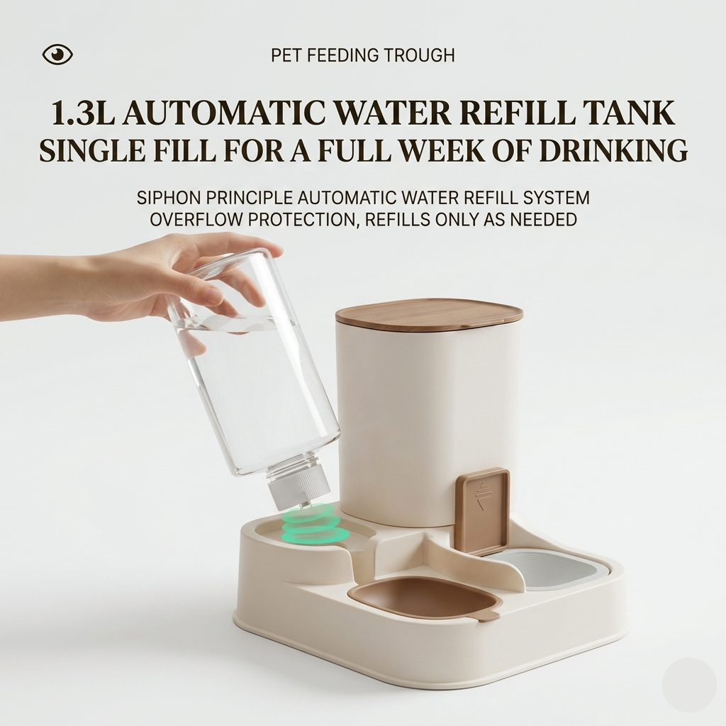 Gravity Pet Feeder and Water Dispenser Station for Cats & Small Dogs, No Power Needed