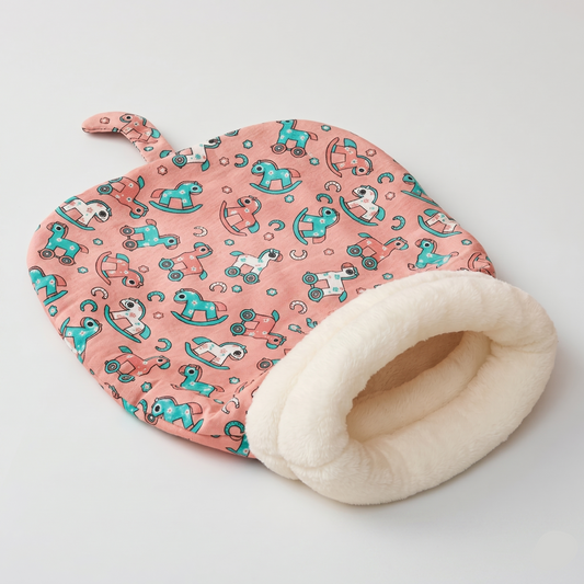 Plush Cat Sleeping Bag Bed with Cozy Pocket for Cats & Kittens, 55 x 45 cm, Under 8 kg