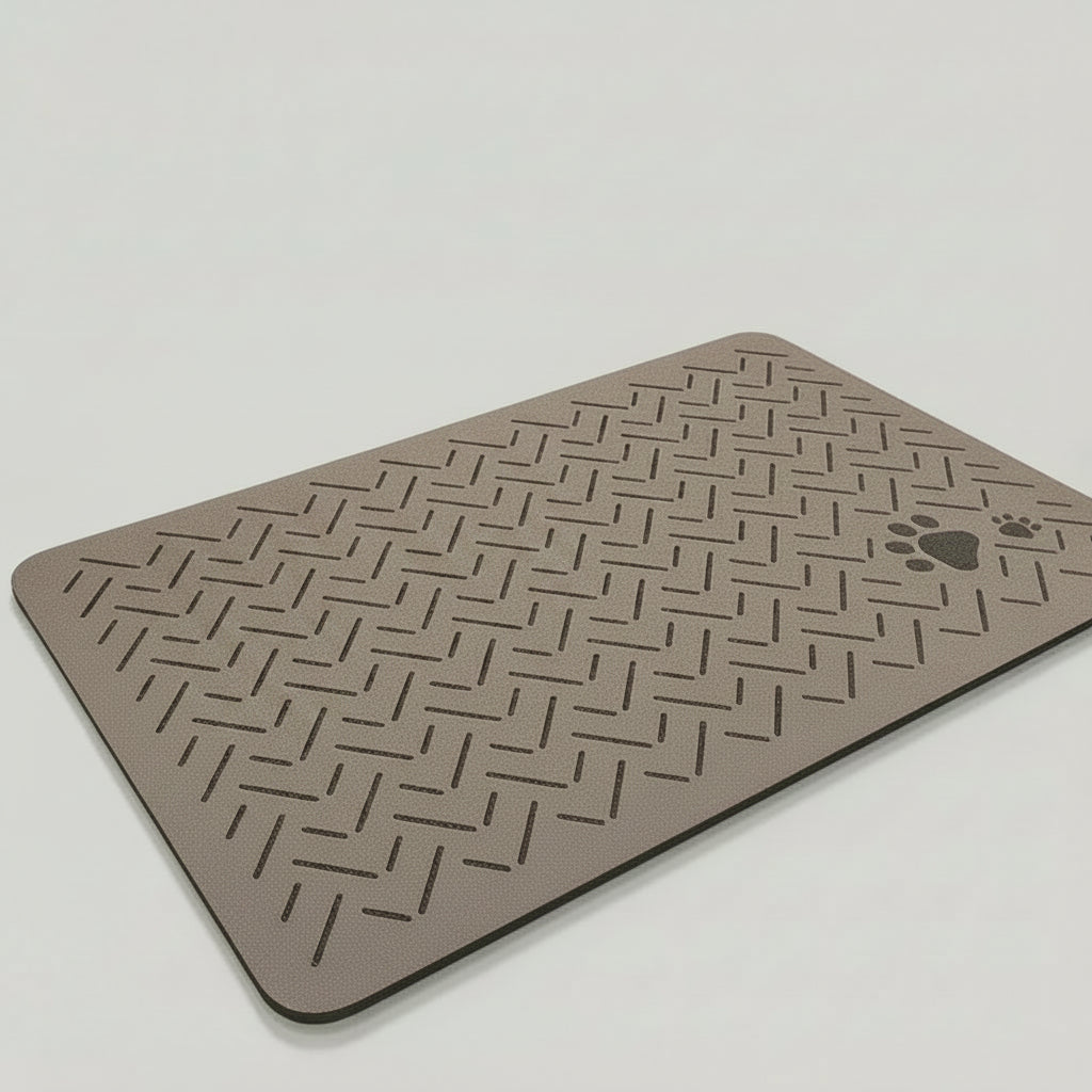 Quick-Dry Diatom Mud Pet Feeding Mat for Dogs & Cats, Absorbent and Anti-Slip