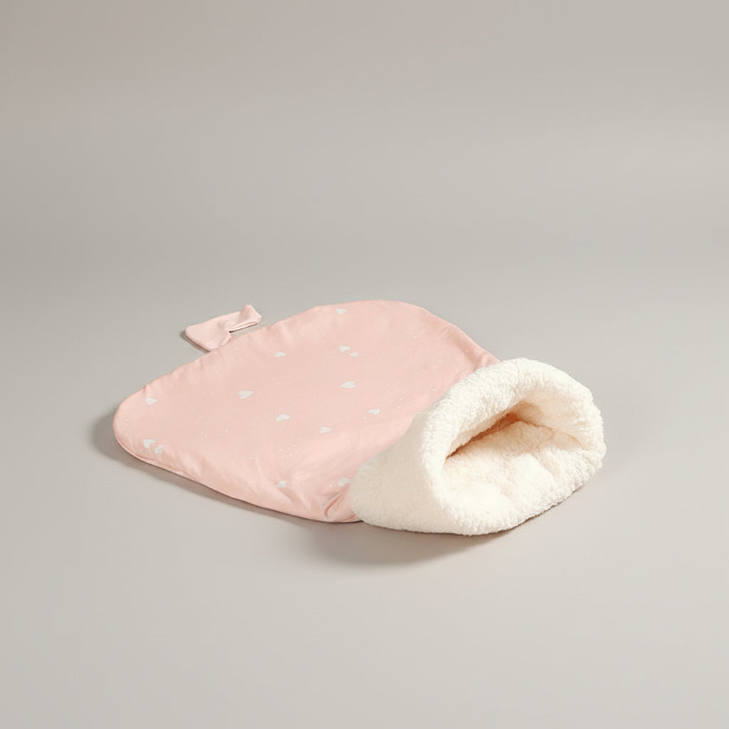 Plush Cat Sleeping Bag Bed with Cozy Pocket for Cats & Kittens, 55 x 45 cm, Under 8 kg
