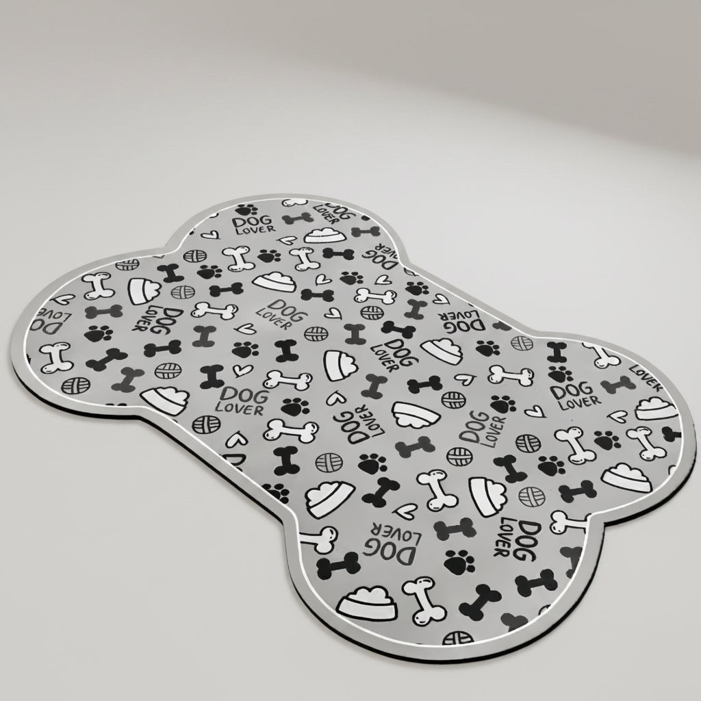 Quick-Dry Diatom Mud Pet Feeding Mat for Dogs & Cats, Absorbent and Anti-Slip