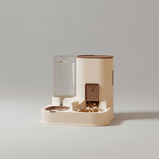Gravity Pet Feeder and Water Dispenser Station for Cats & Small Dogs, No Power Needed