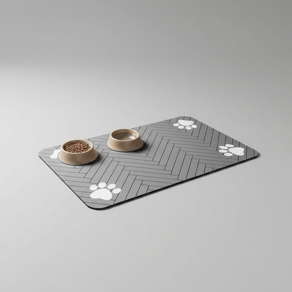 Quick-Dry Diatom Mud Pet Feeding Mat for Dogs & Cats, Absorbent and Anti-Slip