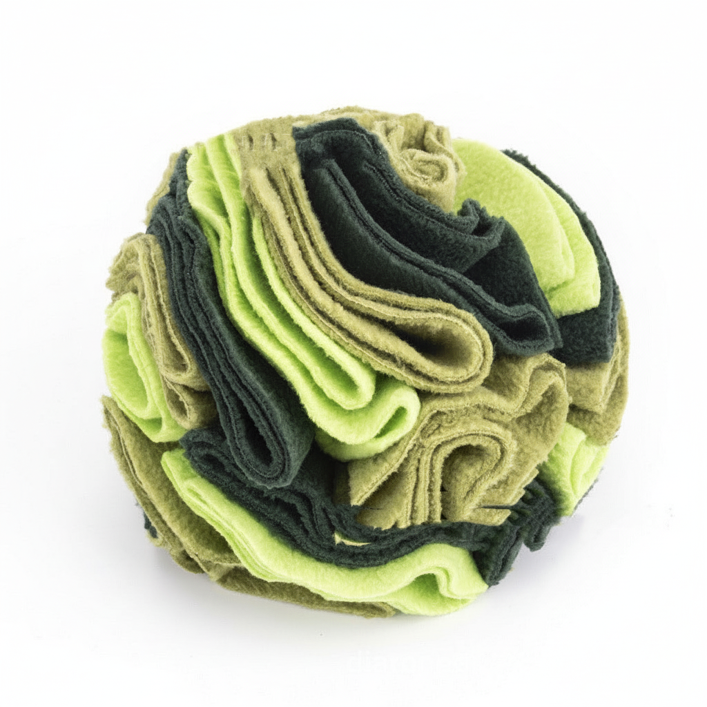 Snuffle Ball Treat Toy for Dogs & Cats, Soft Fleece Foraging Ball, Machine Washable