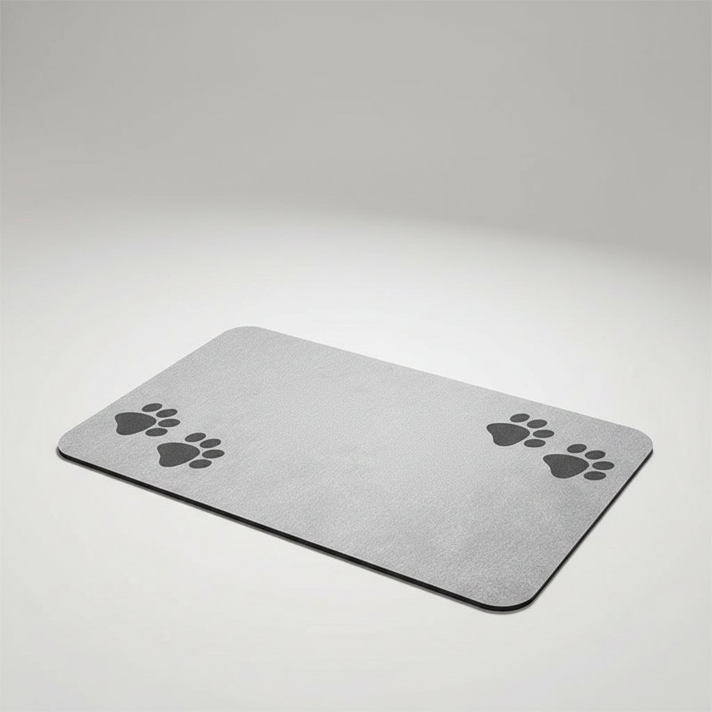 Quick-Dry Diatom Mud Pet Feeding Mat for Dogs & Cats, Absorbent and Anti-Slip