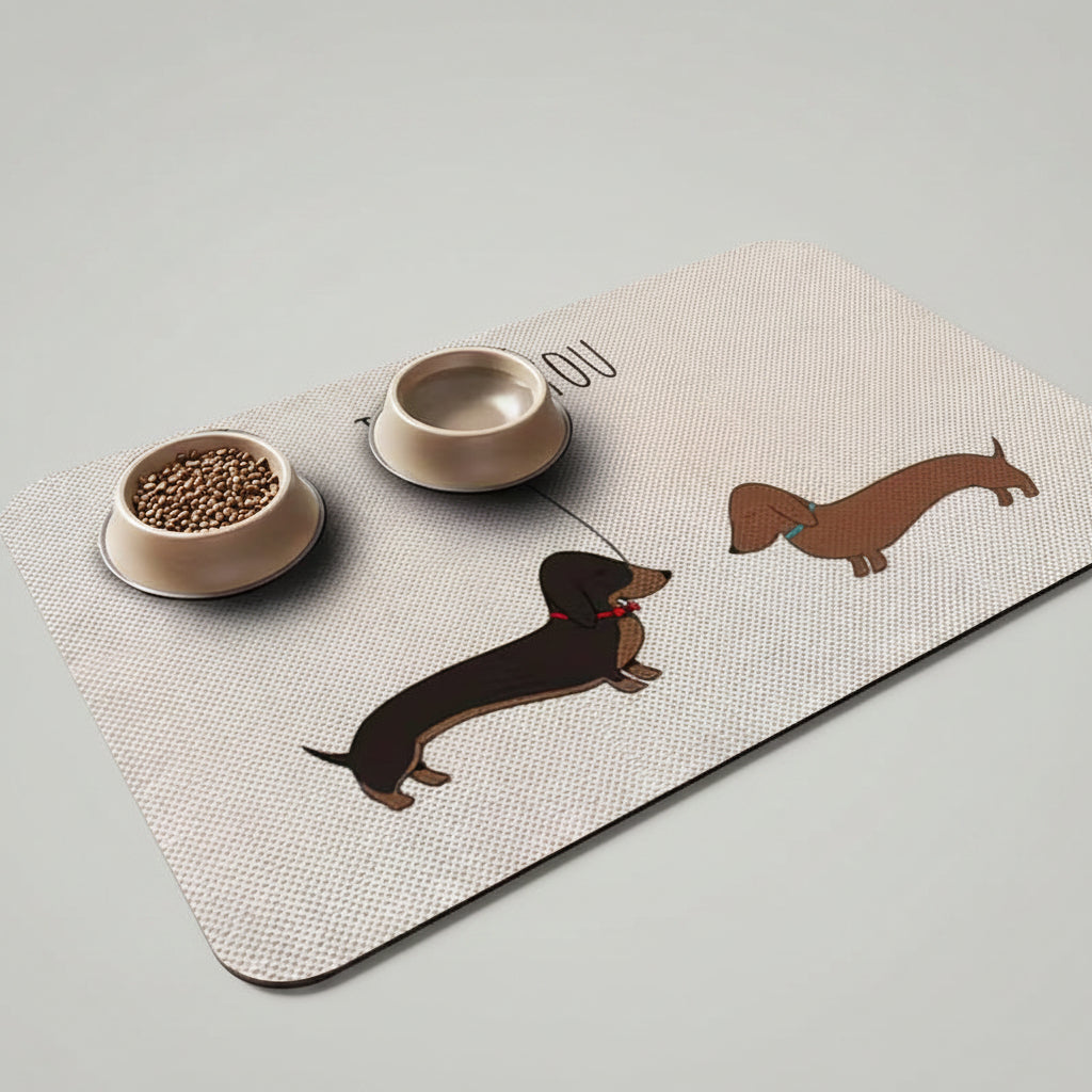 Quick-Dry Diatom Mud Pet Feeding Mat for Dogs & Cats, Absorbent and Anti-Slip