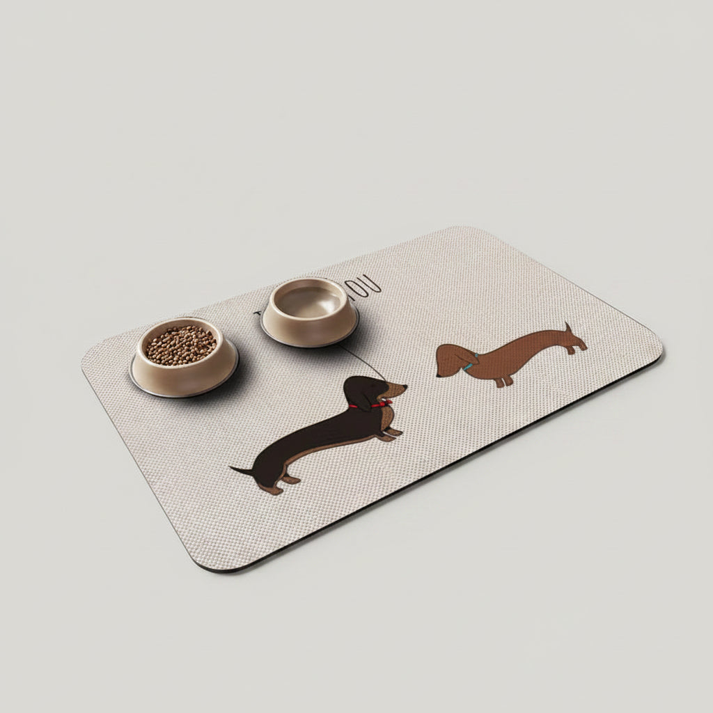 Quick-Dry Diatom Mud Pet Feeding Mat for Dogs & Cats, Absorbent and Anti-Slip