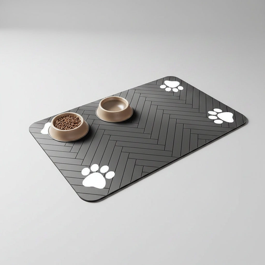 Quick-Dry Diatom Mud Pet Feeding Mat for Dogs & Cats, Absorbent and Anti-Slip