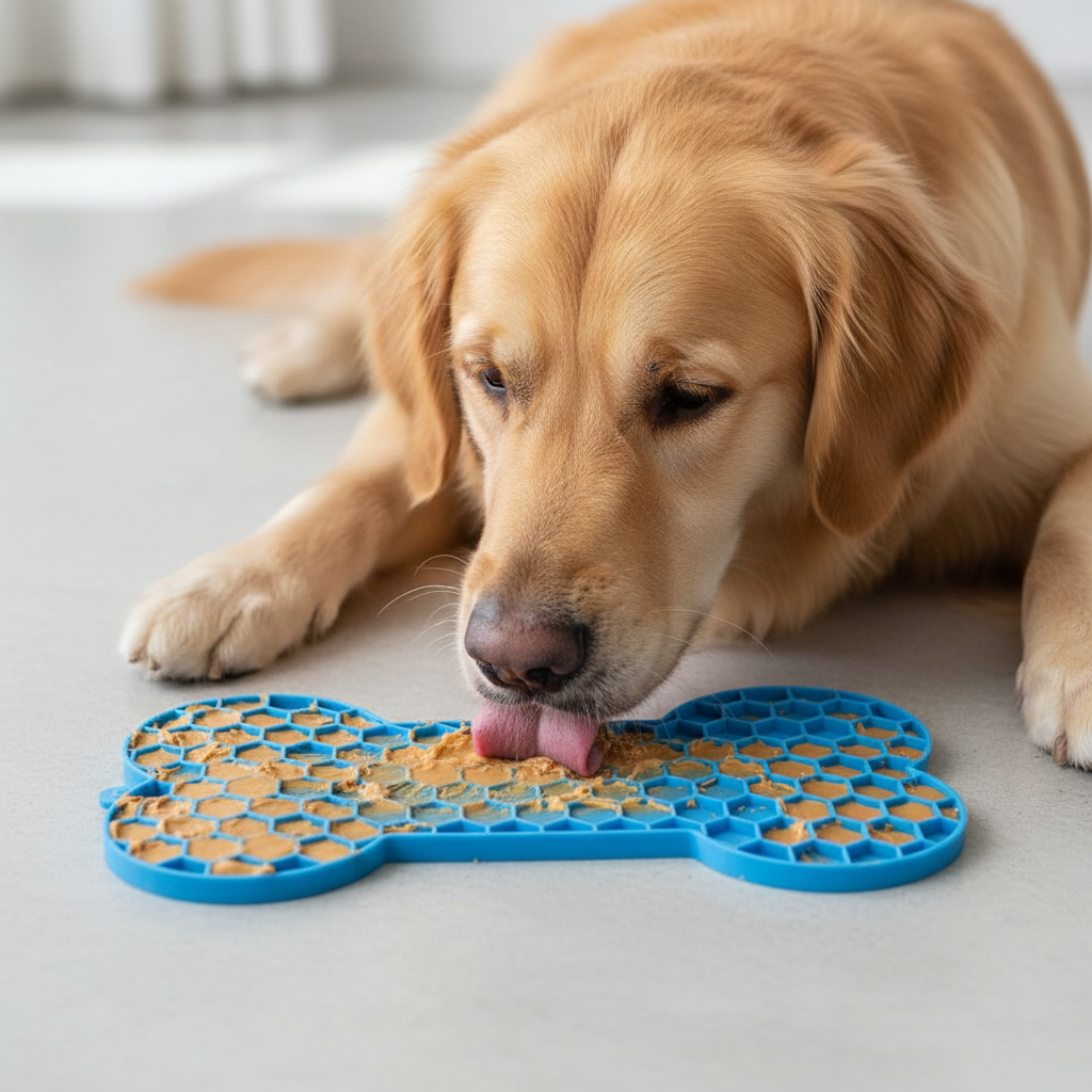Silicone Lick Mat for Dogs & Cats, Slow Feeder Pad for Wet Food, Non-Slip, Dishwasher Safe
