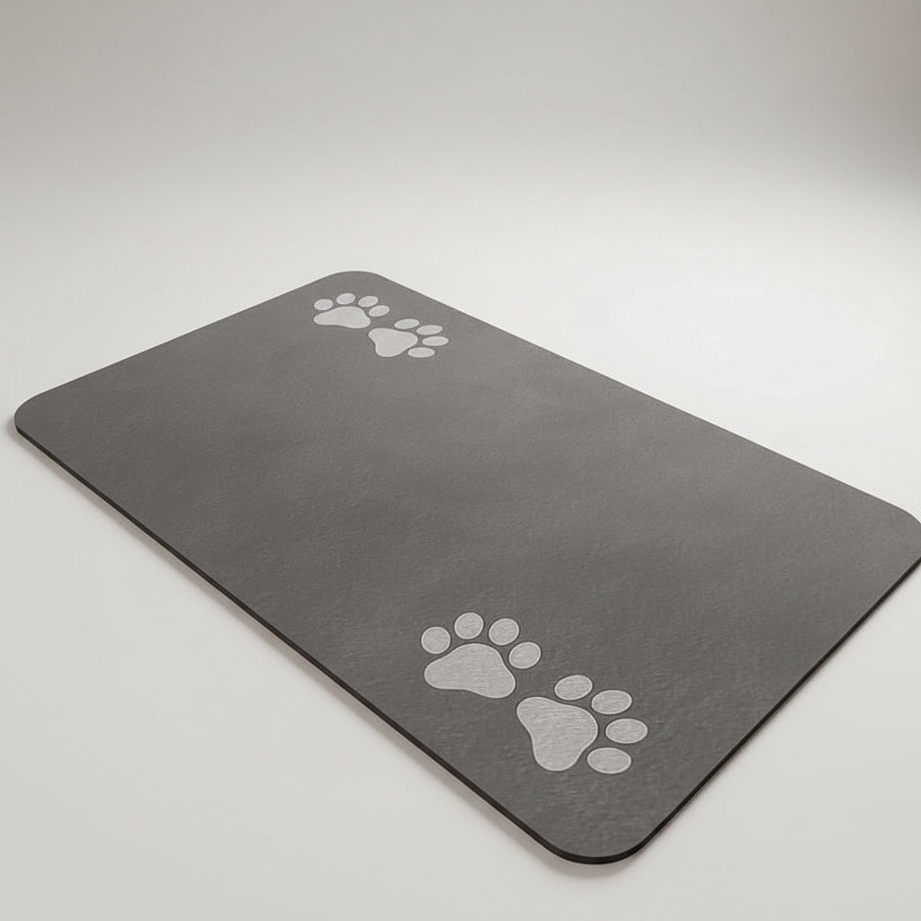 Quick-Dry Diatom Mud Pet Feeding Mat for Dogs & Cats, Absorbent and Anti-Slip