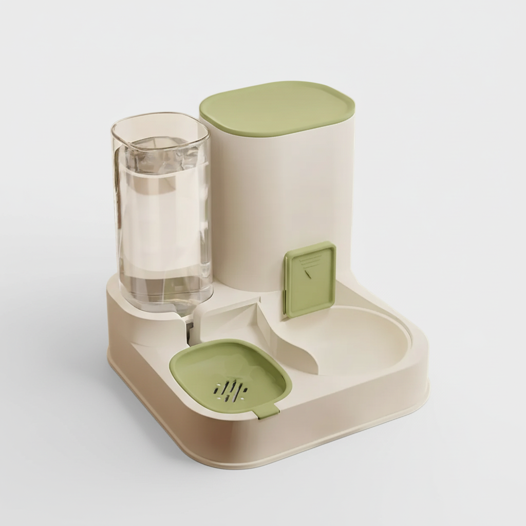Gravity Pet Feeder and Water Dispenser Station for Cats & Small Dogs, No Power Needed