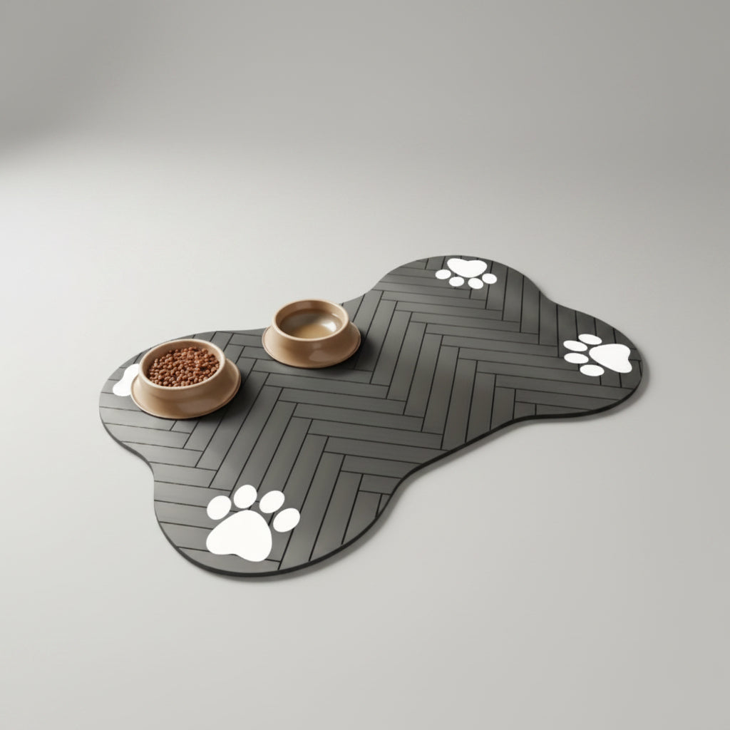 Quick-Dry Diatom Mud Pet Feeding Mat for Dogs & Cats, Absorbent and Anti-Slip
