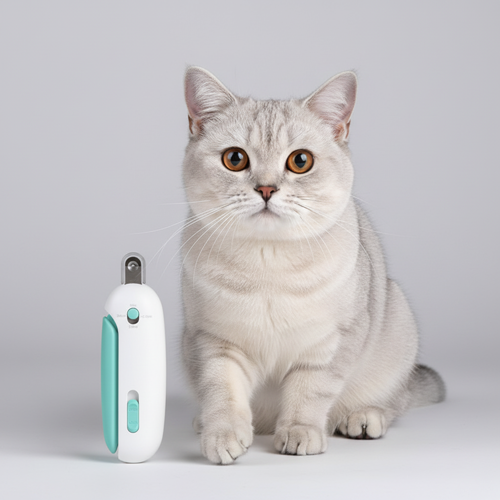 Adjustable Pet Nail Clipper for Cats & Small Dogs with Built-In Nail File and Safety Lock