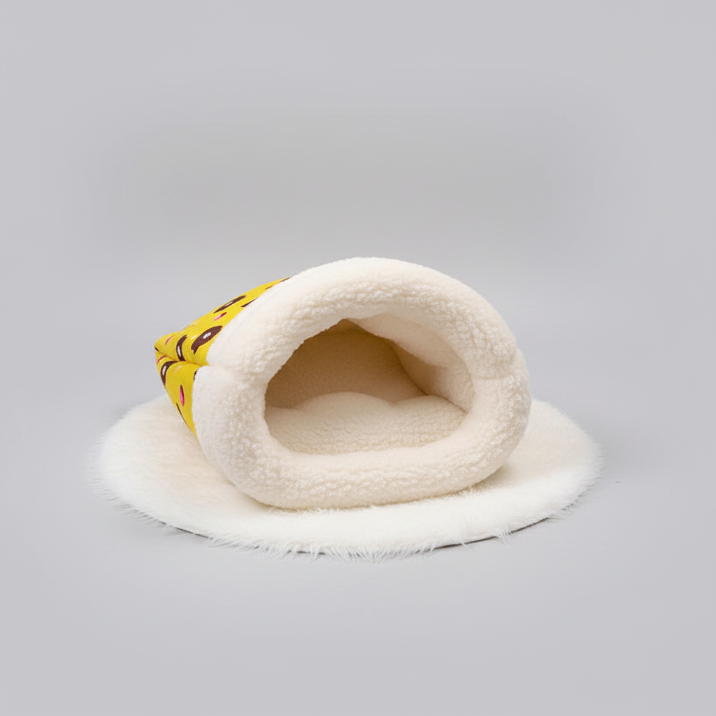Plush Cat Sleeping Bag Bed with Cozy Pocket for Cats & Kittens, 55 x 45 cm, Under 8 kg