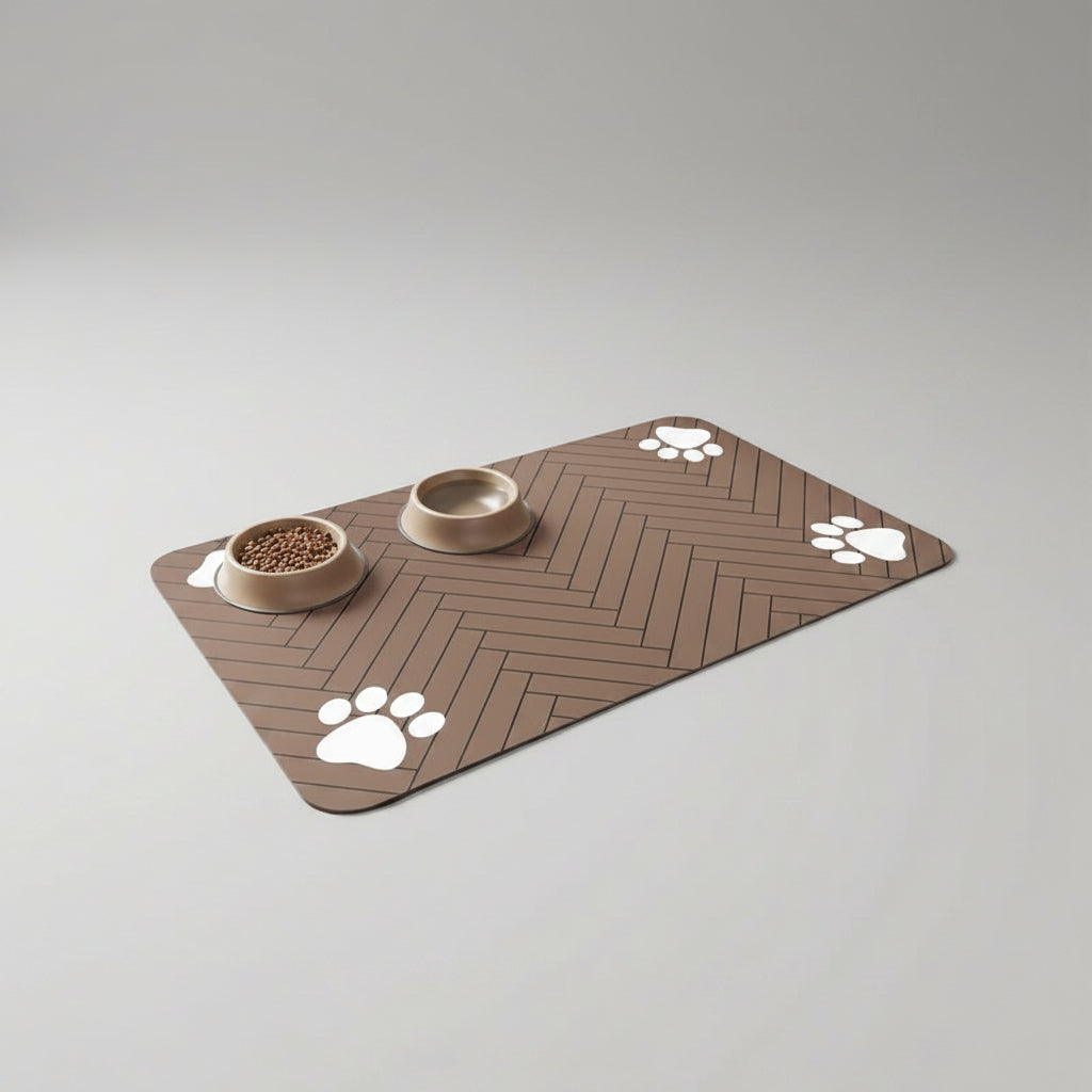 Quick-Dry Diatom Mud Pet Feeding Mat for Dogs & Cats, Absorbent and Anti-Slip