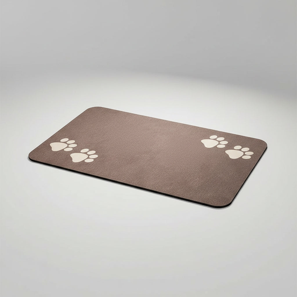 Quick-Dry Diatom Mud Pet Feeding Mat for Dogs & Cats, Absorbent and Anti-Slip