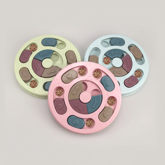 Interactive Puzzle Slow Feeder Toy for Dogs & Cats, Treat Dispensing, Non-Slip Base