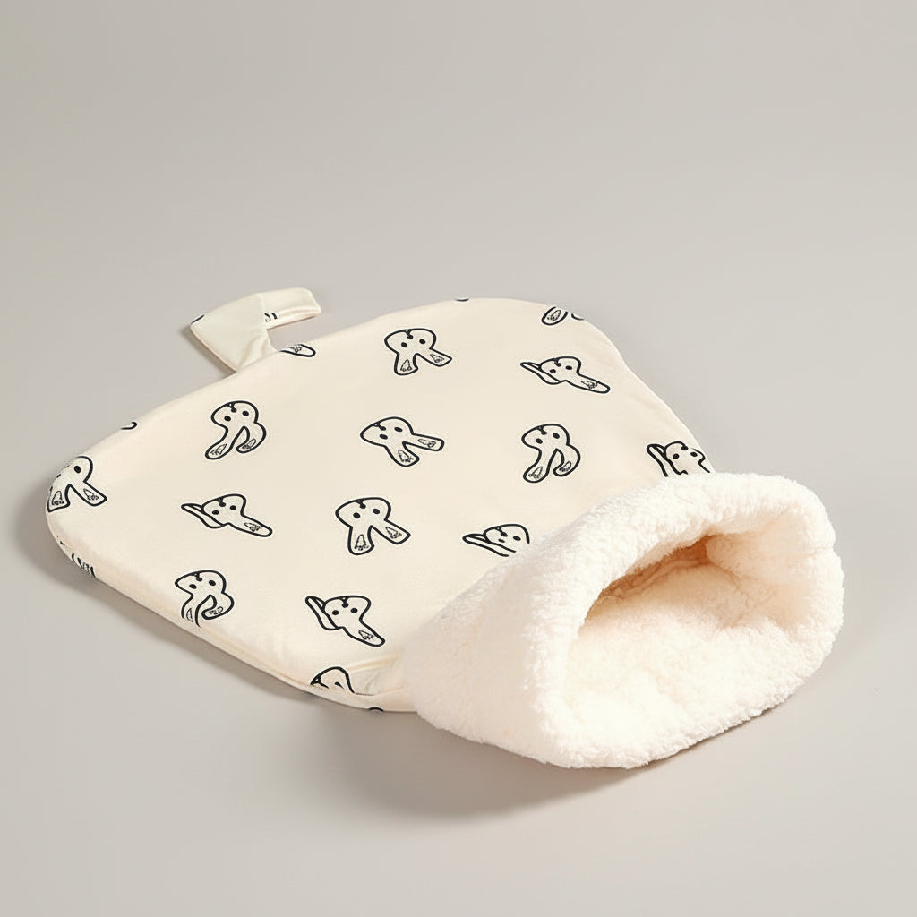 Plush Cat Sleeping Bag Bed with Cozy Pocket for Cats & Kittens, 55 x 45 cm, Under 8 kg