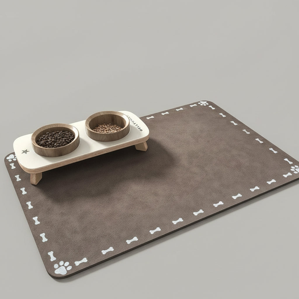 Quick-Dry Diatom Mud Pet Feeding Mat for Dogs & Cats, Absorbent and Anti-Slip
