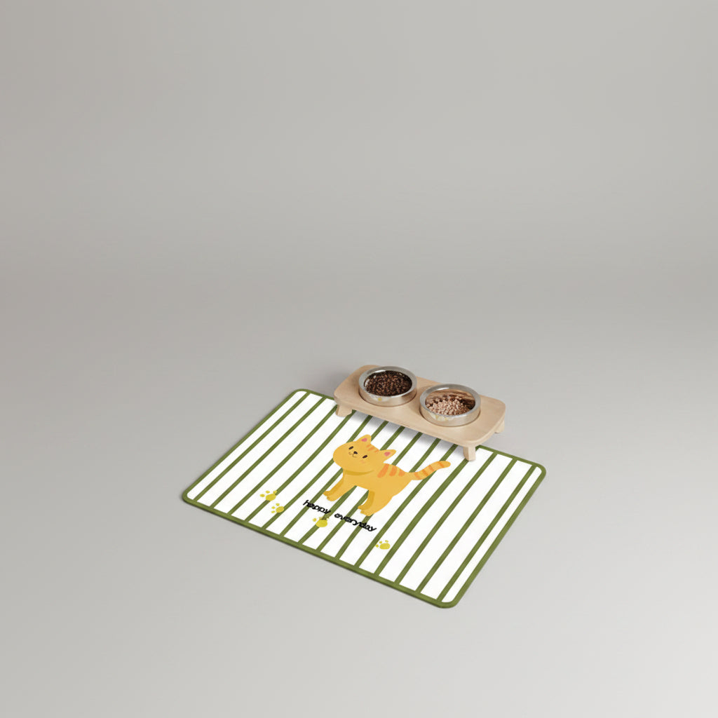 Quick-Dry Diatom Mud Pet Feeding Mat for Dogs & Cats, Absorbent and Anti-Slip