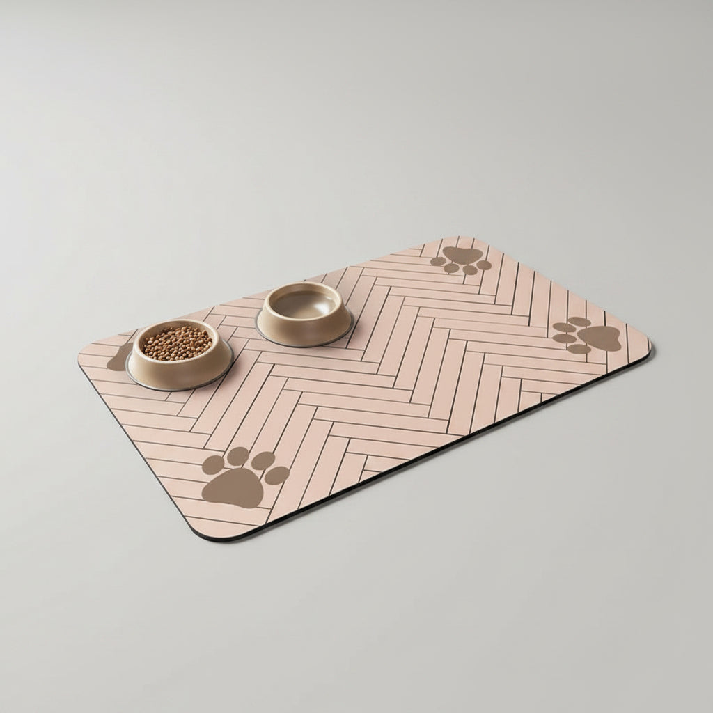 Quick-Dry Diatom Mud Pet Feeding Mat for Dogs & Cats, Absorbent and Anti-Slip