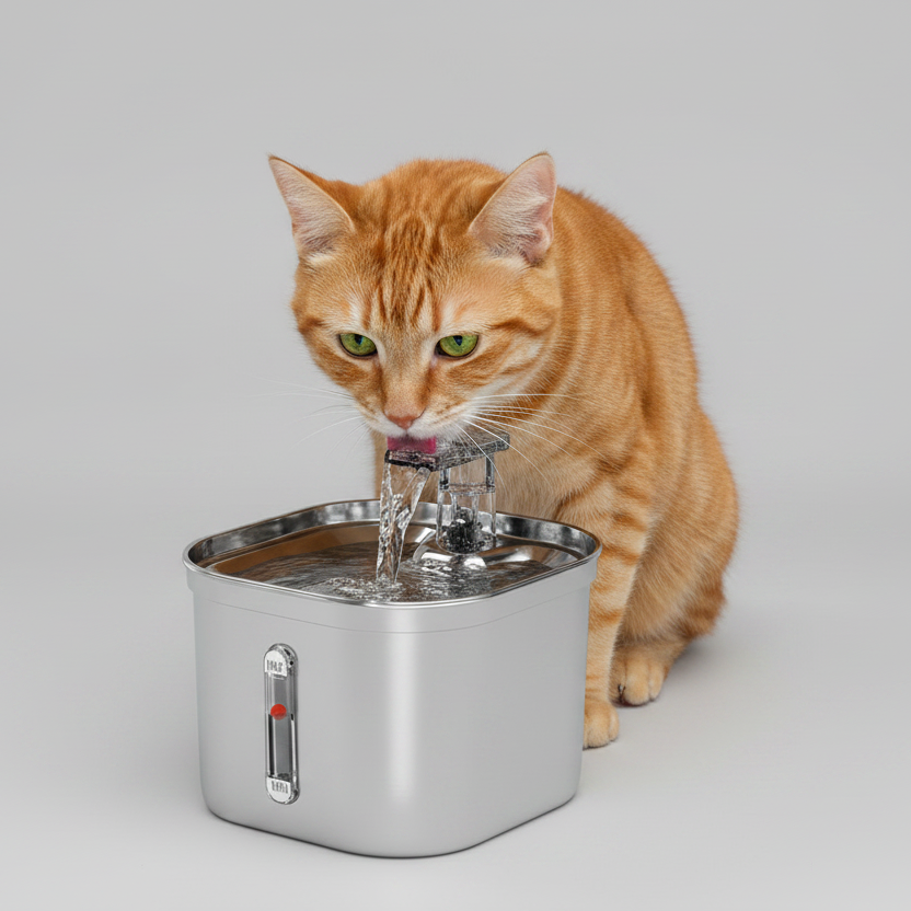 Quiet Circulating Pet Water Fountain for Cats & Small Dogs, Filtered, Under 35 dB, BPA-Free