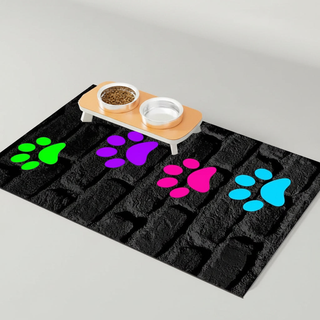 Quick-Dry Diatom Mud Pet Feeding Mat for Dogs & Cats, Absorbent and Anti-Slip