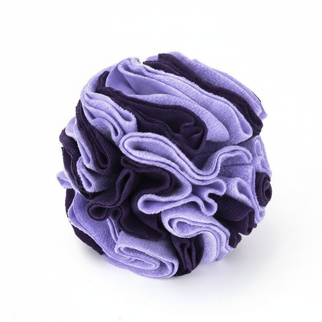 Snuffle Ball Treat Toy for Dogs & Cats, Soft Fleece Foraging Ball, Machine Washable