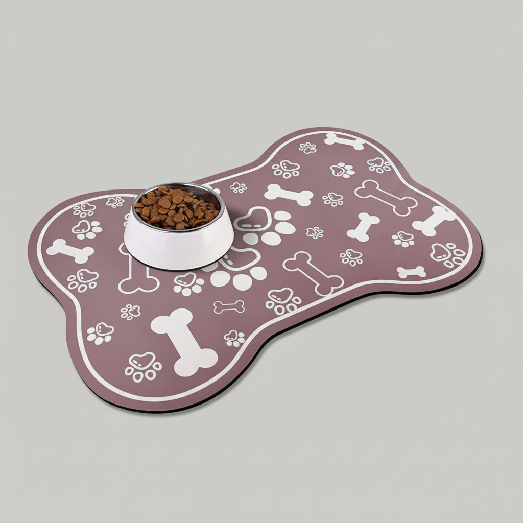 Quick-Dry Diatom Mud Pet Feeding Mat for Dogs & Cats, Absorbent and Anti-Slip