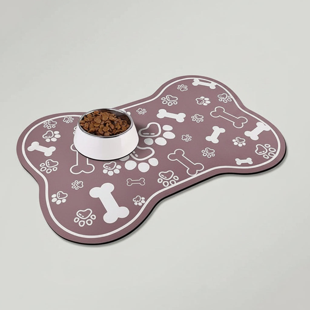 Quick-Dry Diatom Mud Pet Feeding Mat for Dogs & Cats, Absorbent and Anti-Slip