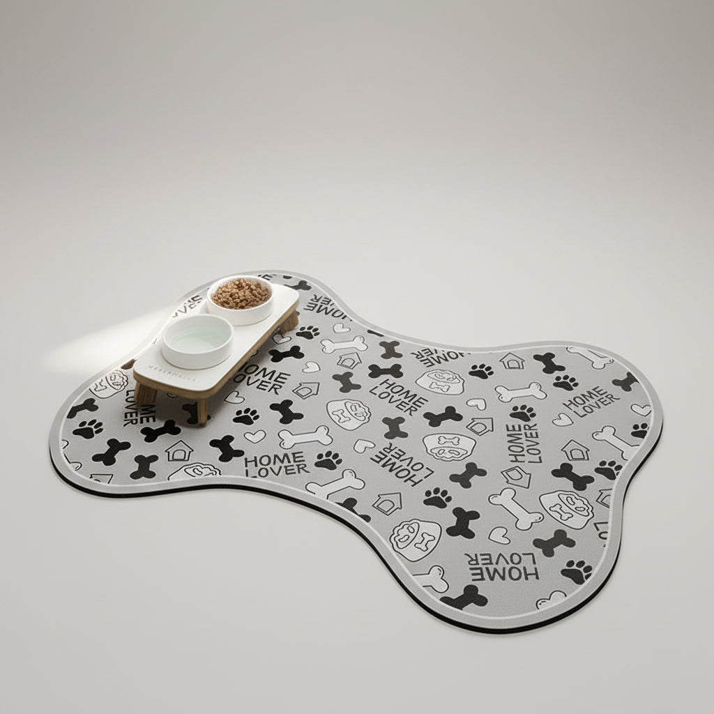 Quick-Dry Diatom Mud Pet Feeding Mat for Dogs & Cats, Absorbent and Anti-Slip