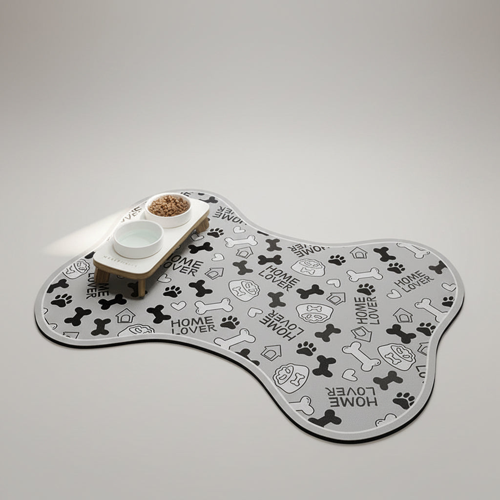 Quick-Dry Diatom Mud Pet Feeding Mat for Dogs & Cats, Absorbent and Anti-Slip