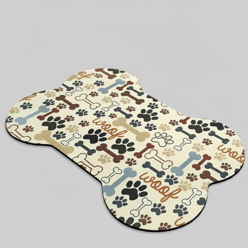Quick-Dry Diatom Mud Pet Feeding Mat for Dogs & Cats, Absorbent and Anti-Slip