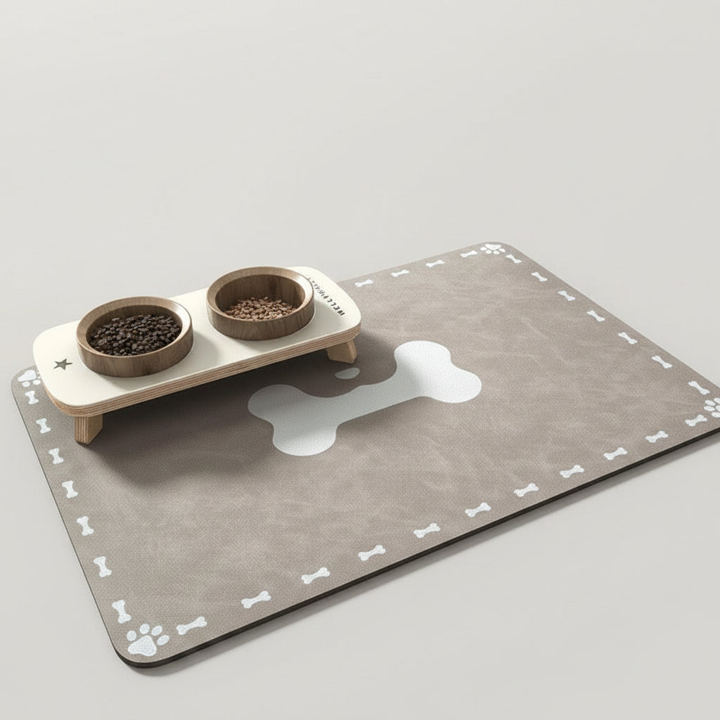 Quick-Dry Diatom Mud Pet Feeding Mat for Dogs & Cats, Absorbent and Anti-Slip