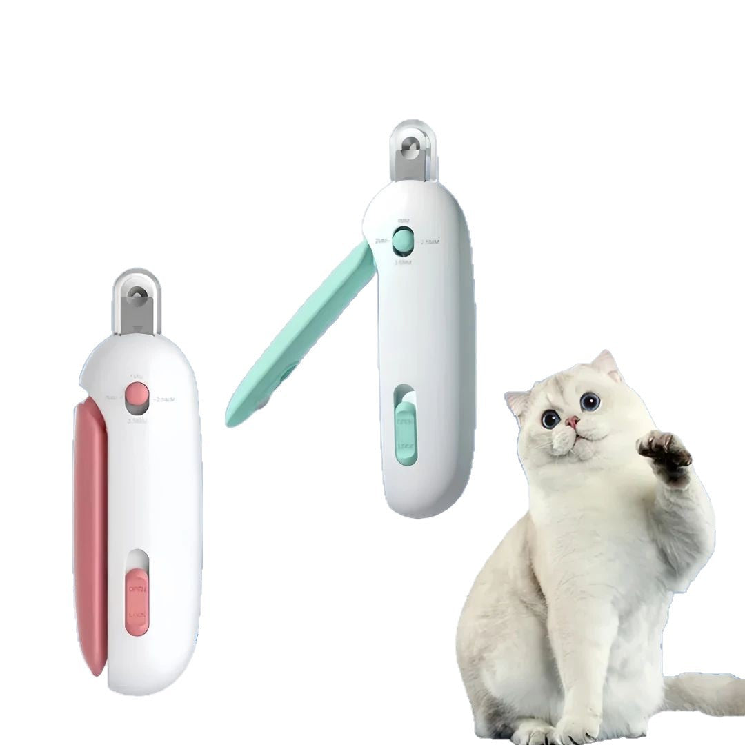 Adjustable Pet Nail Clipper for Cats & Small Dogs with Built-In Nail File and Safety Lock