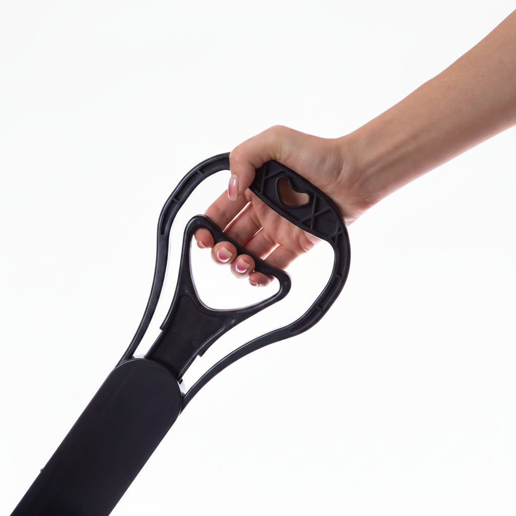 Mr. Peanut's 32-Inch Pooper Scooper for Dogs with Double Spring Jaws and Waste Bin