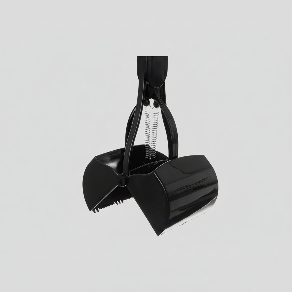 Mr. Peanut's 32-Inch Pooper Scooper for Dogs with Double Spring Jaws and Waste Bin