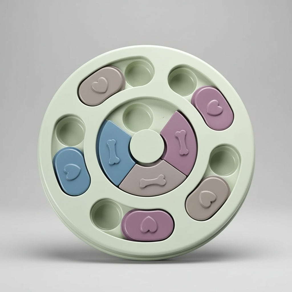 Interactive Puzzle Slow Feeder Toy for Dogs & Cats, Treat Dispensing, Non-Slip Base