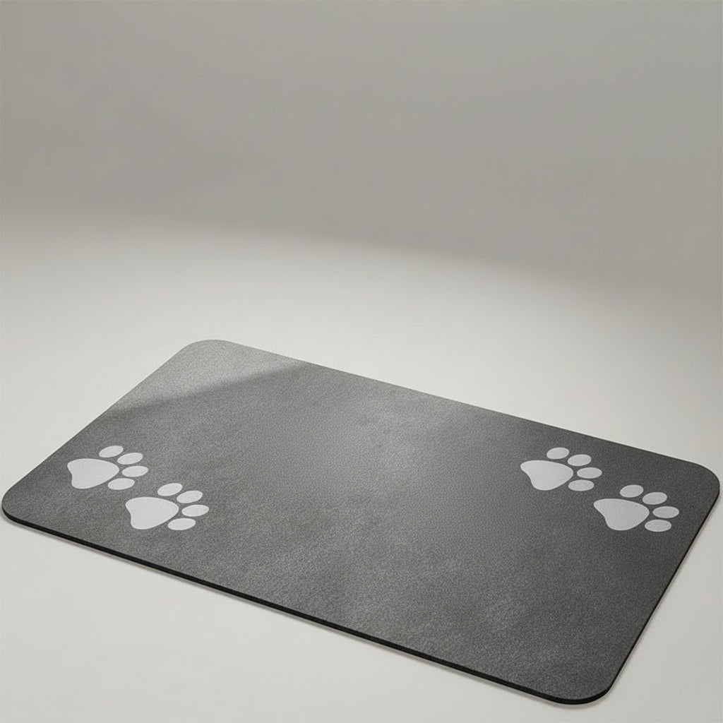 Quick-Dry Diatom Mud Pet Feeding Mat for Dogs & Cats, Absorbent and Anti-Slip