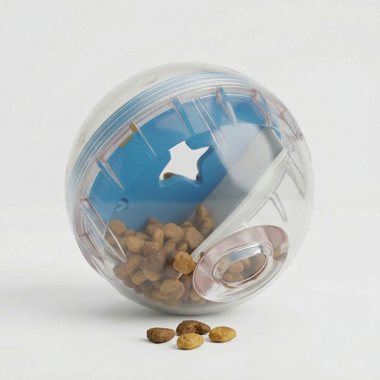 Clear Treat Dispensing Dog Ball for Small to Medium Dogs, BPA-Free, 8.5 cm