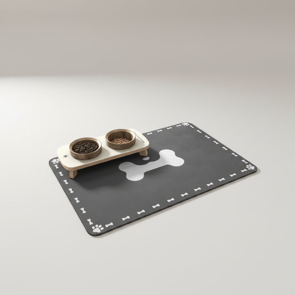 Quick-Dry Diatom Mud Pet Feeding Mat for Dogs & Cats, Absorbent and Anti-Slip