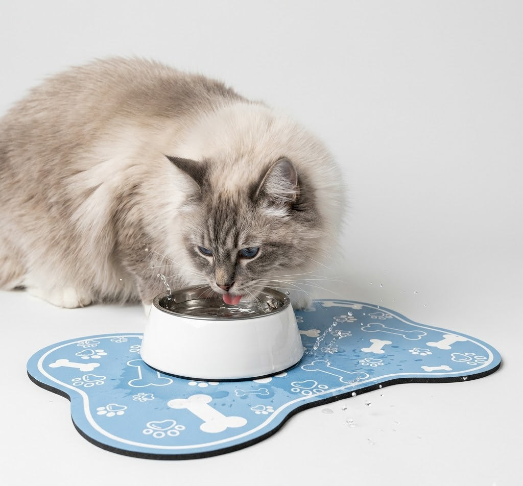 Quick-Dry Diatom Mud Pet Feeding Mat for Dogs & Cats, Absorbent and Anti-Slip