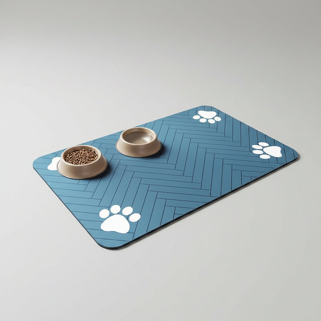 Quick-Dry Diatom Mud Pet Feeding Mat for Dogs & Cats, Absorbent and Anti-Slip